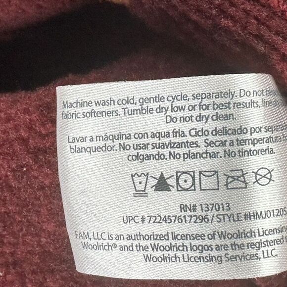 Woolrich Snap Pullover Sweater Mens XXL Heather Red Hiking Outdoor Performance - Picture 13 of 13